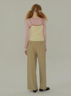 French Contrast Knit Vest Top