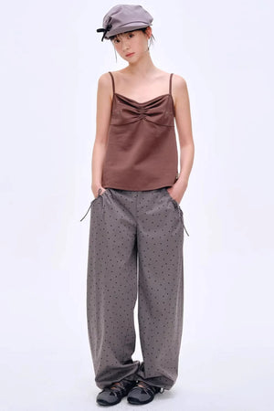 French Curved Pleated Camisole