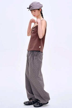 French Curved Pleated Camisole