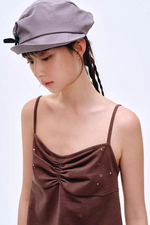 French Curved Pleated Camisole