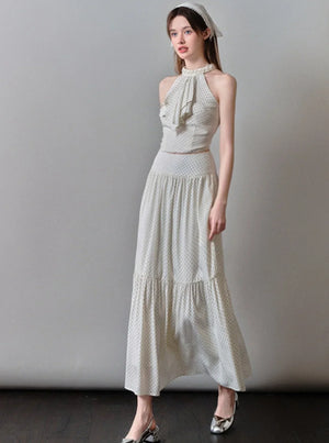 French Design Polka Dot Halterneck Set-Up