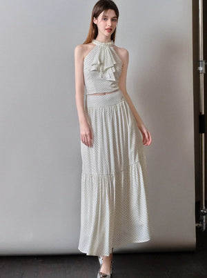 French Design Polka Dot Halterneck Set-Up