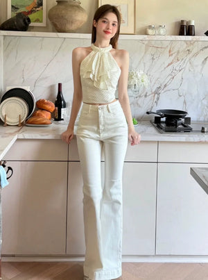 French Design Polka Dot Halterneck Set-Up