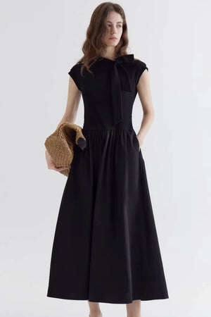 French Drapey Patchwork Dress