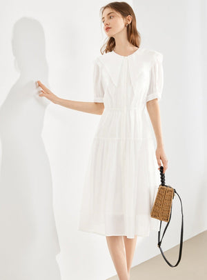 French Elegant Navy Dress