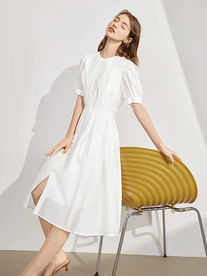 French Elegant Navy Dress