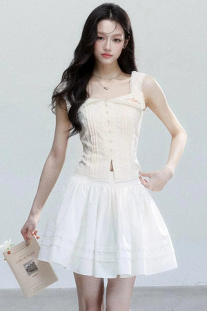 French Embroidered Square Neck Camisole