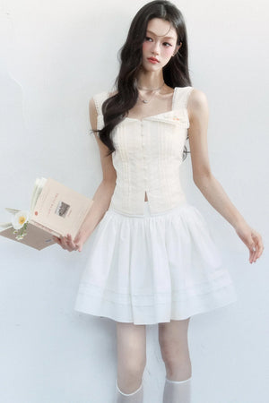 French Embroidered Square Neck Camisole