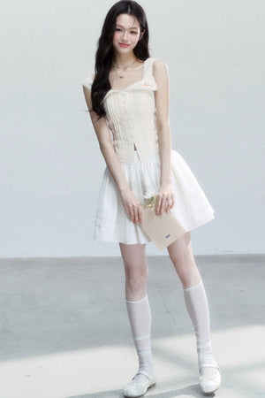 French Embroidered Square Neck Camisole