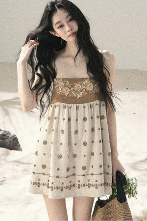 French Floral Babydoll Dress