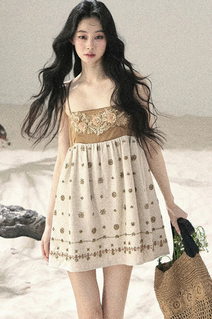 French Floral Babydoll Dress