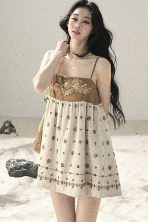 French Floral Babydoll Dress