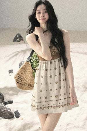 French Floral Babydoll Dress