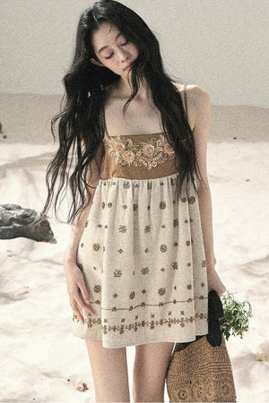 French Floral Babydoll Dress