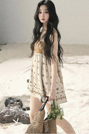 French Floral Babydoll Dress