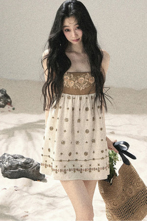 French Floral Babydoll Dress