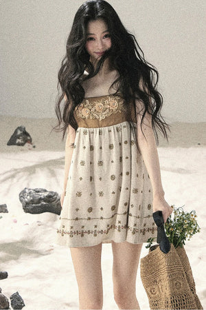 French Floral Babydoll Dress