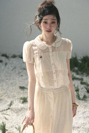 French Floral Lace Two-Piece Set-Up