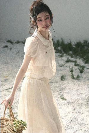 French Floral Lace Two-Piece Set-Up