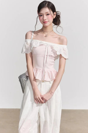 French Floral Ruffle Blouse