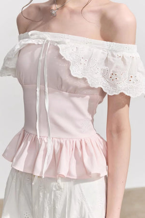 French Floral Ruffle Blouse