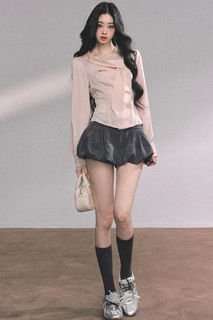 French Fluffy Autumn A-Line Skirt