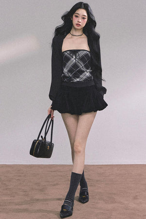 French Fluffy Autumn A-Line Skirt