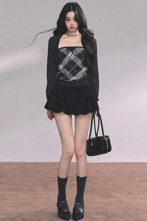 French Fluffy Autumn A-Line Skirt