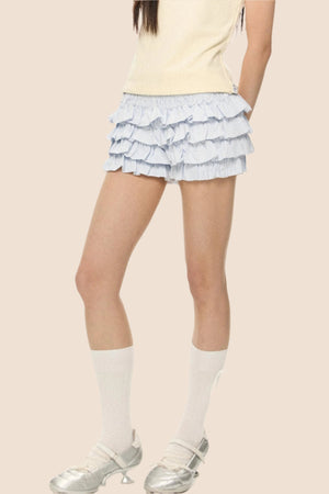 French Fluffy High-Waist Skirt