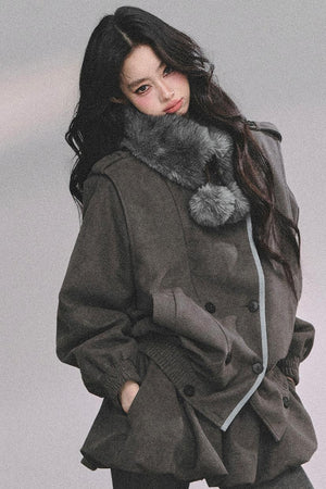 French Fur Collar Scarf
