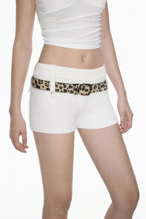 French Knit Mini Shorts