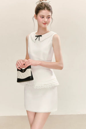 French Lace Collar Suit Skirt Set-Up