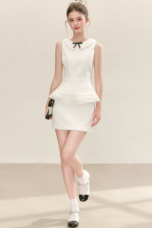 French Lace Collar Suit Skirt Set-Up