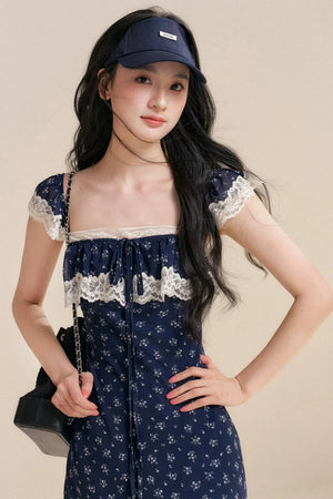 French Lace Floral Dress