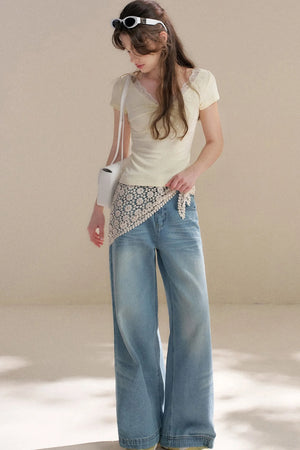 French Lace Knitted Top