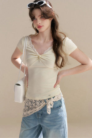 French Lace Knitted Top