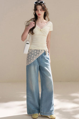 French Lace Knitted Top