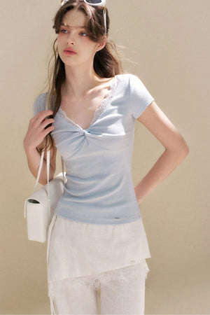 French Lace Knitted Top