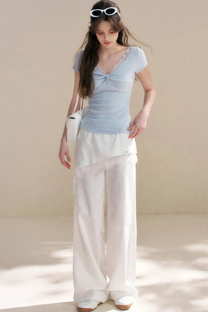 French Lace Knitted Top