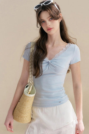 French Lace Knitted Top