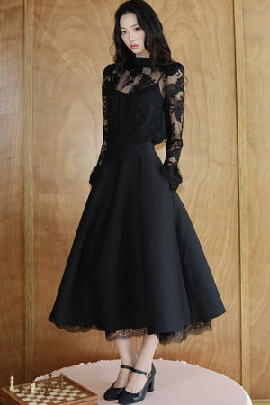 French Lace Mesh Blouse