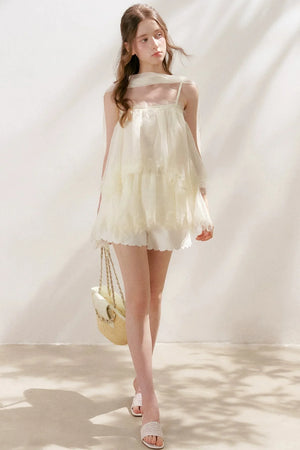 French Lace Mesh Camisole Top