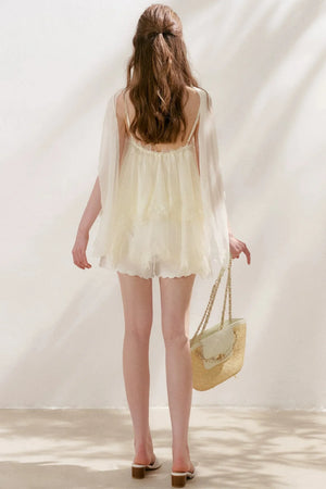 French Lace Mesh Camisole Top