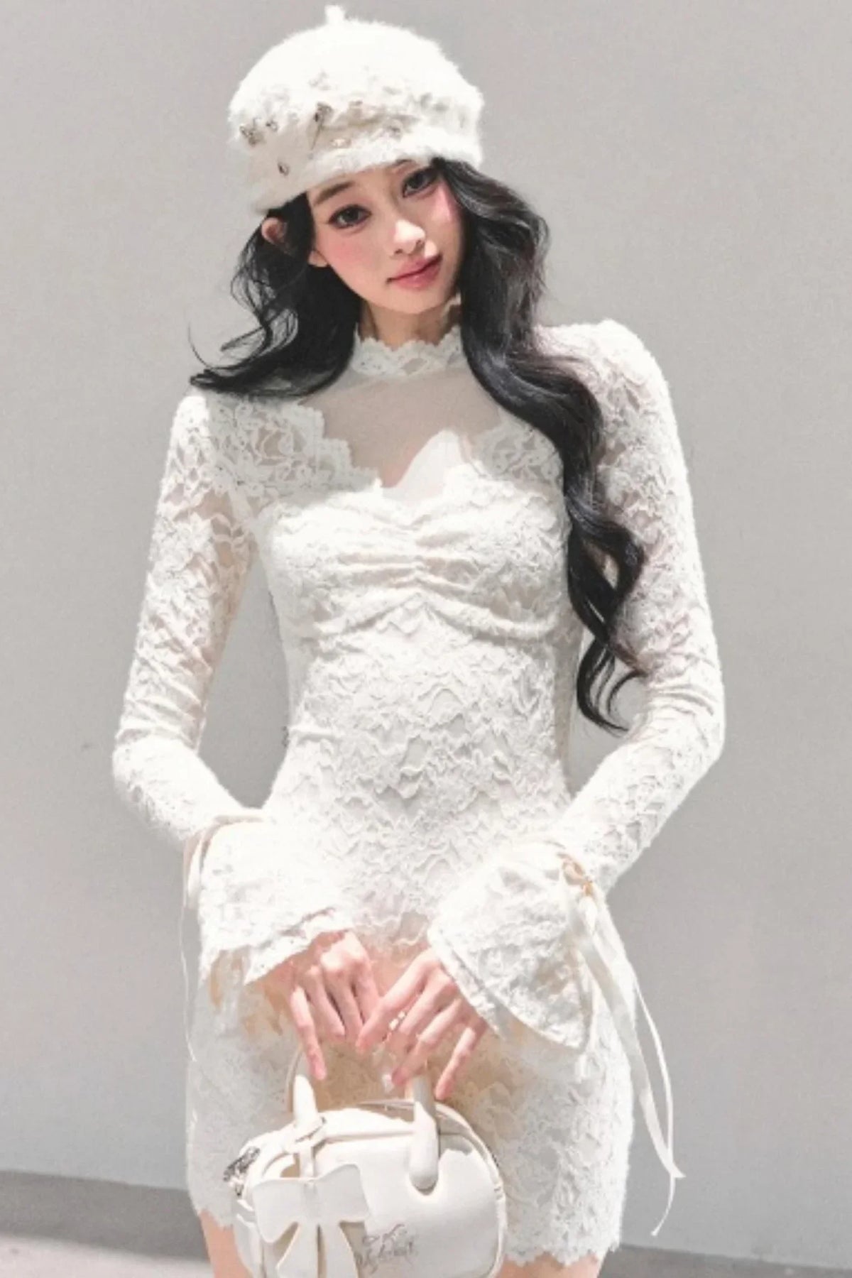 French Lace Mesh Dress