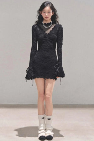 French Lace Mesh Dress