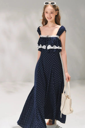 French Lace Polka Dot Dress