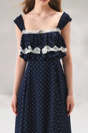 French Lace Polka Dot Dress