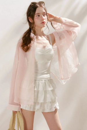 French Lace Sheer Blouse