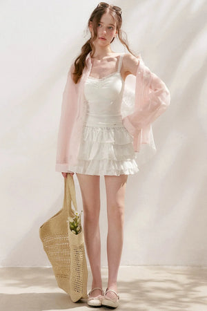 French Lace Sheer Blouse