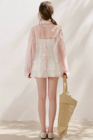 French Lace Sheer Blouse
